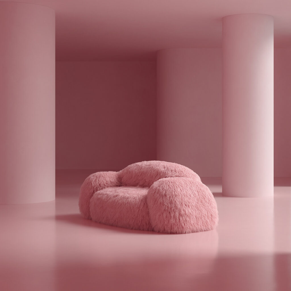 Modern plush sofa chair