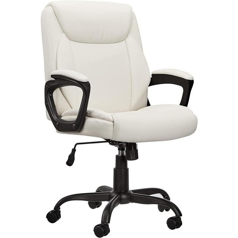 Elegant Cream Mid-Back Office Chair