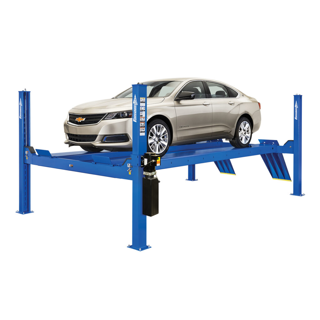 Heavy-Duty 4-Post Car Lift for Wheel Alignment and Repair