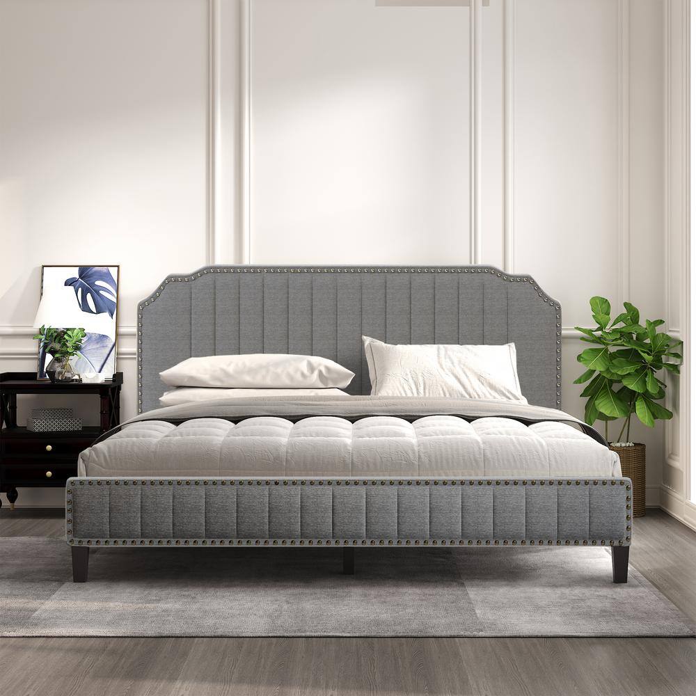 Linen Tufted Bed