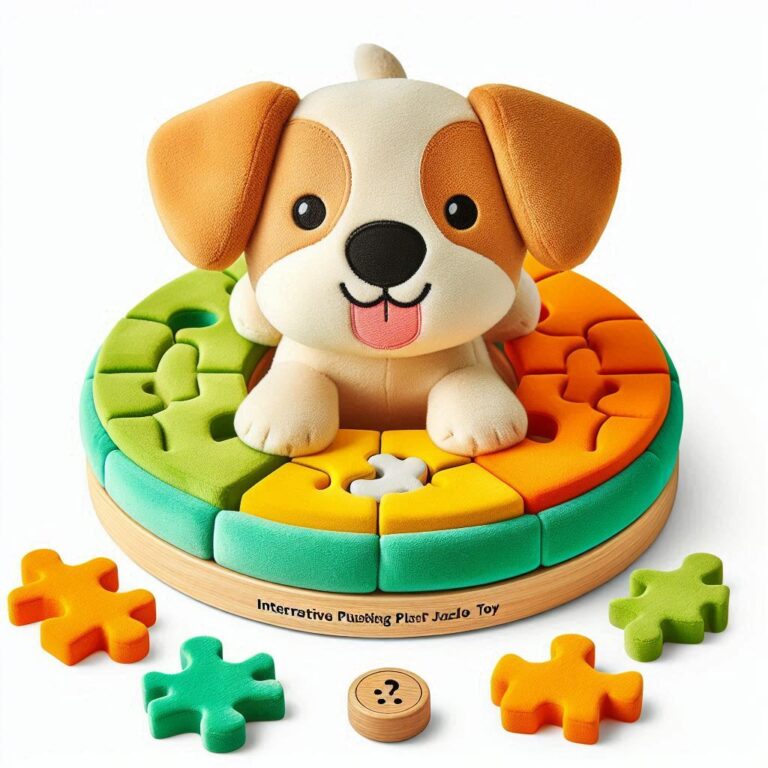 Interactive Plush Dog Puzzle Toy