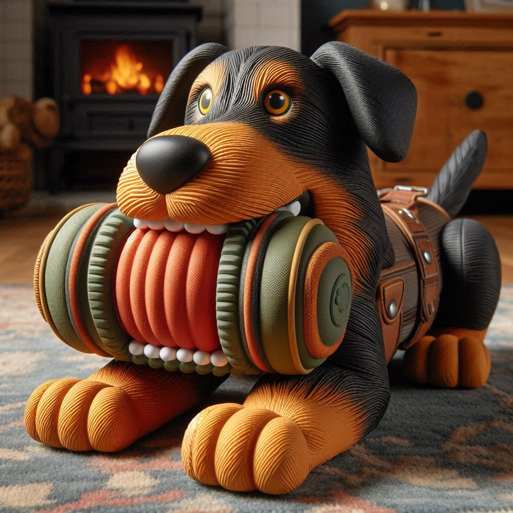 Durable Squeaky Dog Toy for Aggressive Chewers