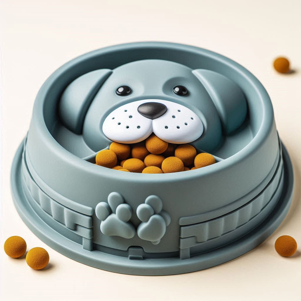 Silicone Non-Skid Slow Feeder Bowl for Dogs