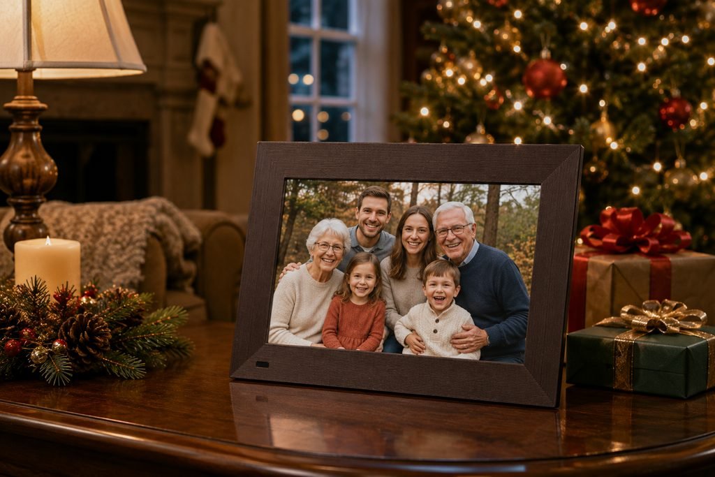Aura Carver 10.1 Wi-Fi Digital Picture Frame Christmas gift for grandparents