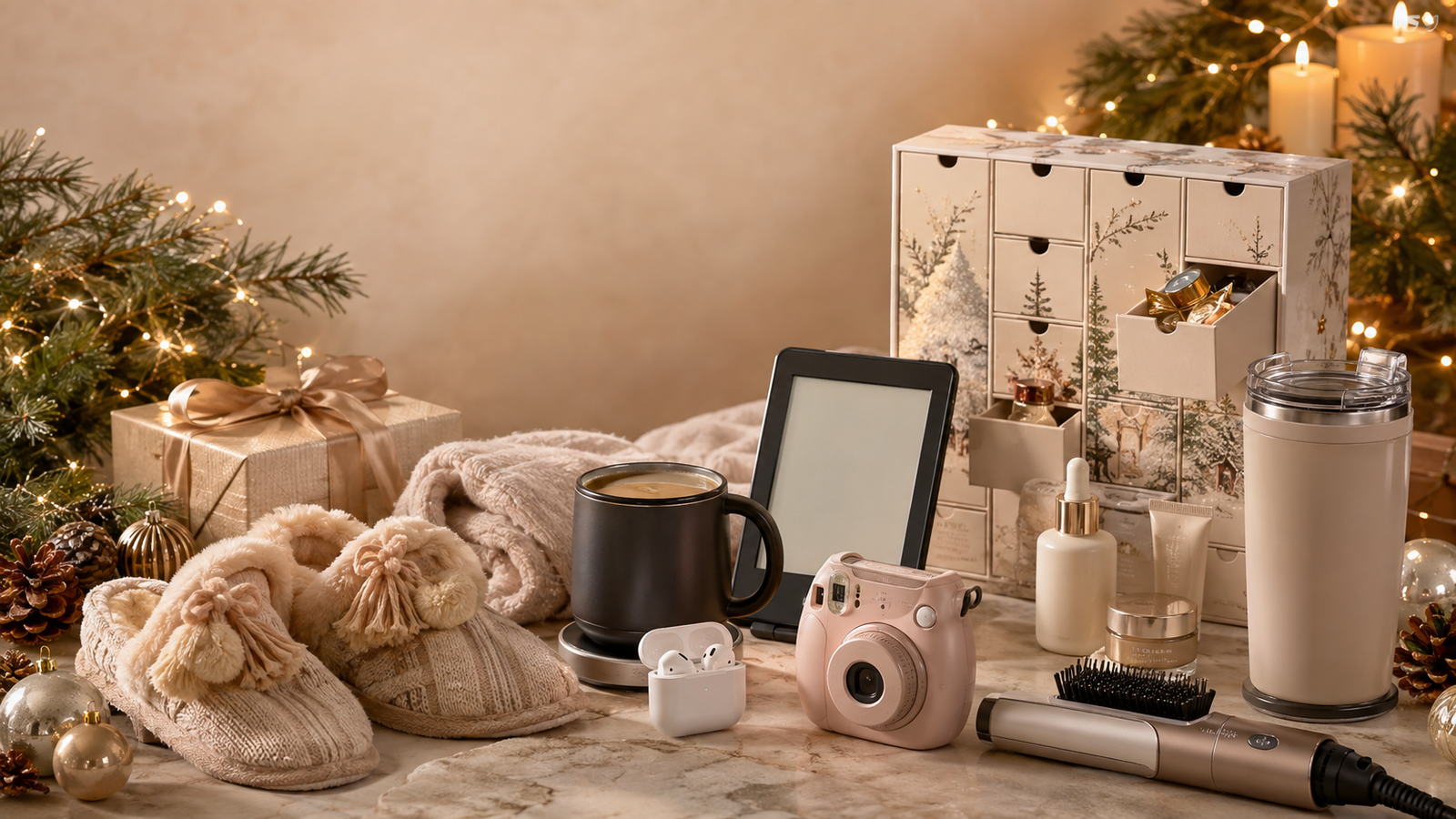 Christmas gifts for her including beauty, tech, cozy and thoughtful gift ideas