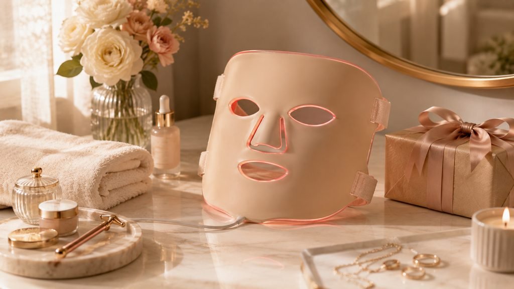 HigherDOSE red light therapy face mask as a birthday gift for Mom