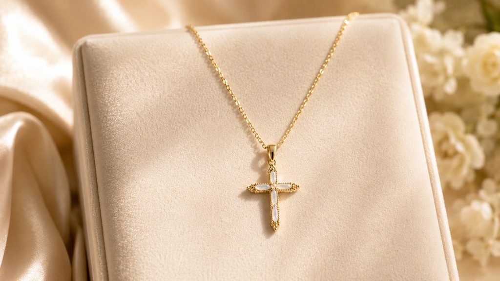 Kendra Scott Cross Pendant Necklace as a meaningful anniversary gift