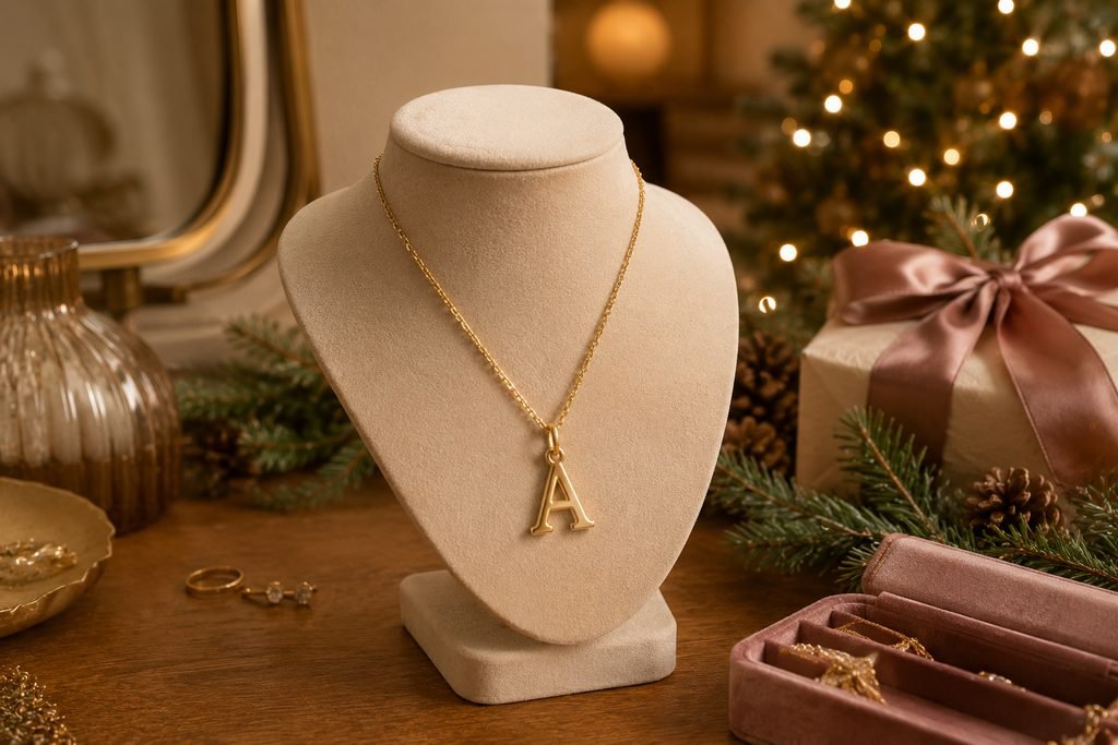Pavoi Chunky Initial Necklace Christmas gift for sister