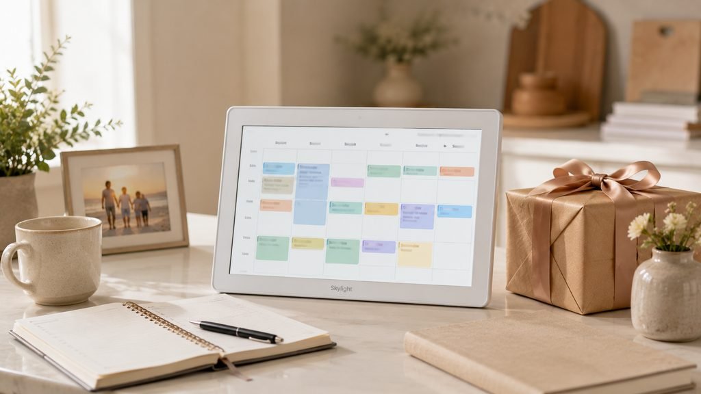 Skylight Calendar 2 as a practical birthday gift for Mom