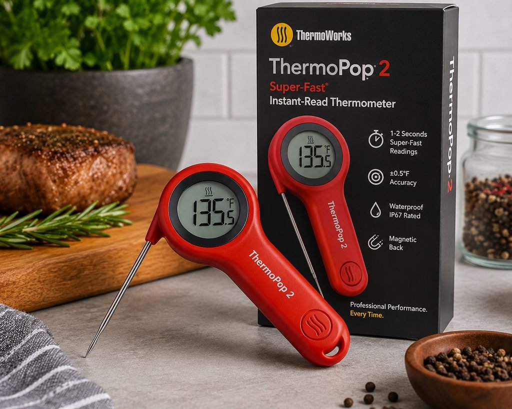ThermoPop 2 instant-read thermometer as a birthday gift for home cooks
