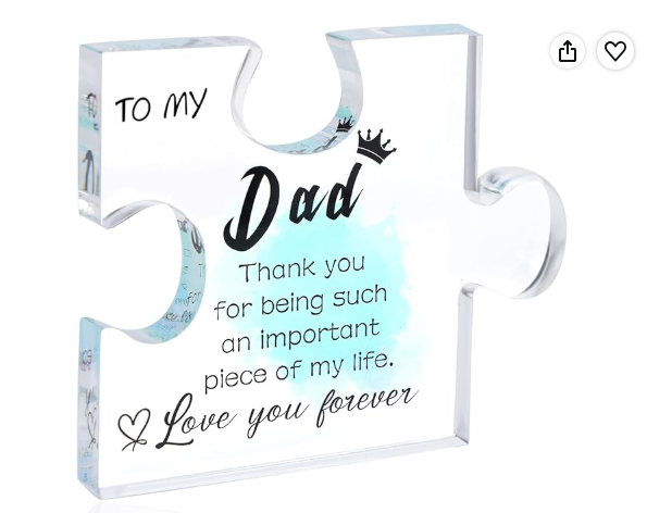 Personalized acrylic anniversary plaque gift for Dad from daughter