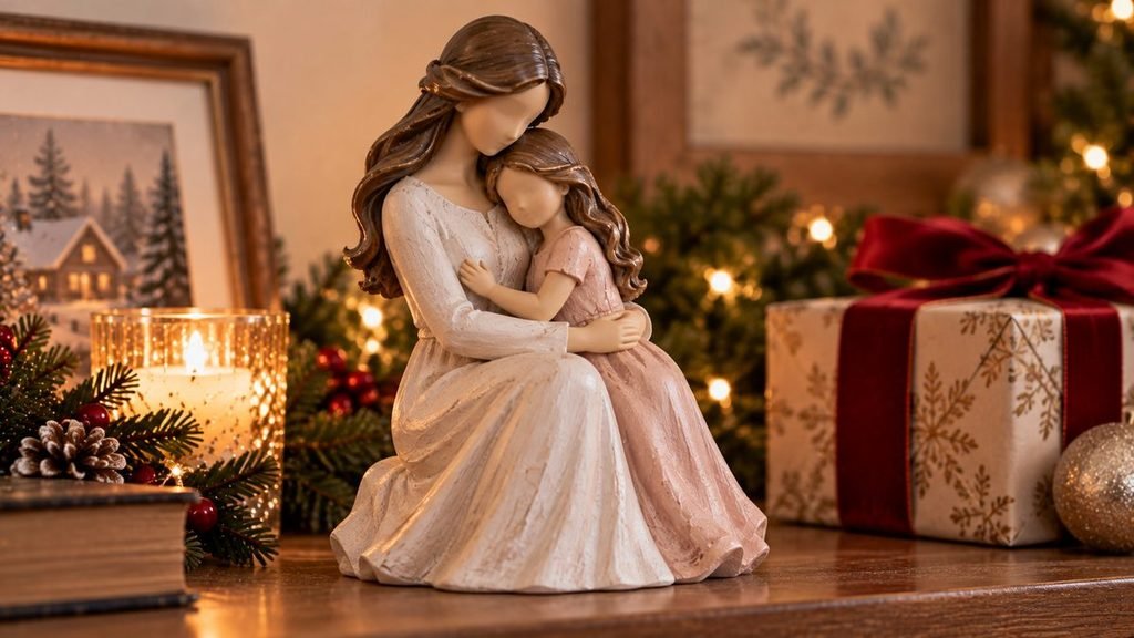 AcowSpt mother-daughter figurine Christmas gift for Mom