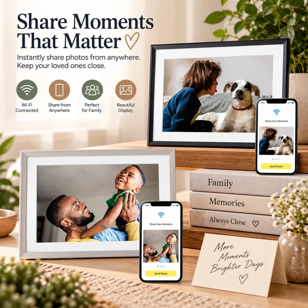 Aura Carver digital picture frame as a thoughtful gift for Mom $100 to $200