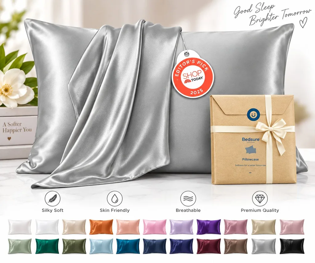 Bedsure satin pillowcase as an affordable self-care gift for Mom