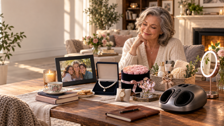 Best gifts for Mom including thoughtful jewelry, flowers, self-care and digital photo gifts