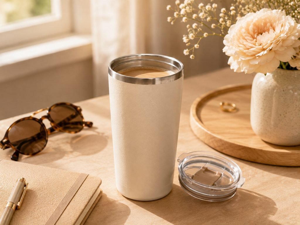 Compact insulated coffee tumbler gift for her