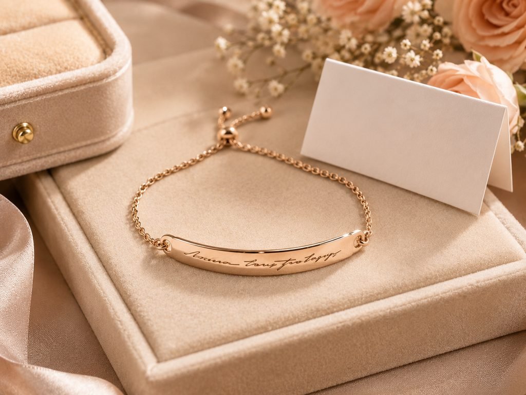 Custom handwriting bracelet personalized gift for her