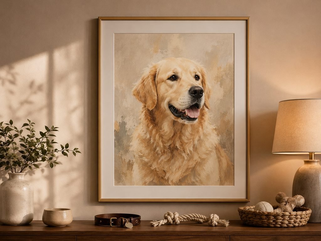 Custom pet portrait personalized gift for her