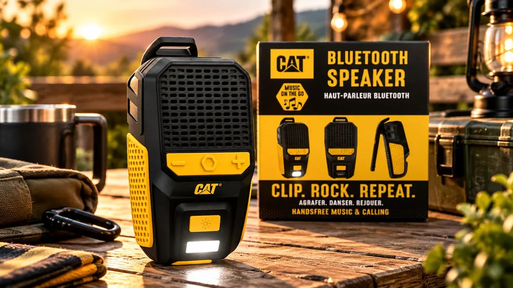 DEWALT wearable Bluetooth speaker for active Dad