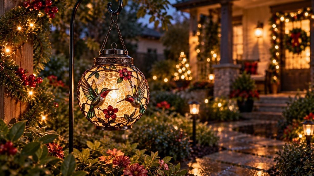 DIBIEECN hummingbird solar lantern Christmas gift for Mom's garden