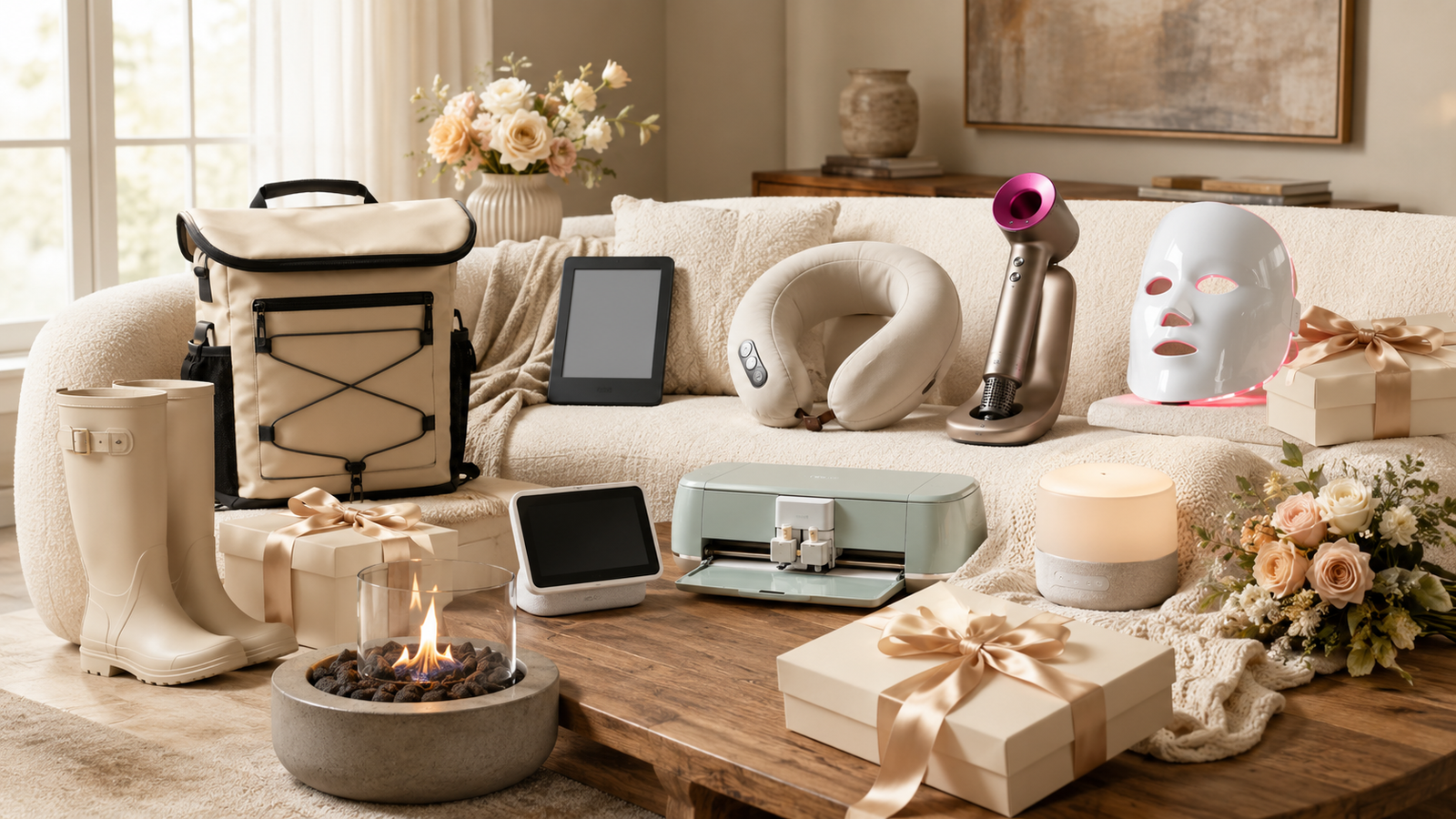 Premium gifts for her between $100 and $200 including beauty, wellness, tech and lifestyle gifts