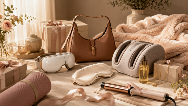 Premium gifts for her between $50 and $100 including wellness, beauty, fashion and home gifts
