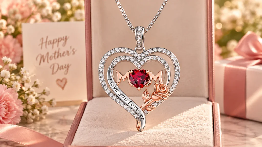 Iefil birthstone necklace as a Mother’s Day gift for Mom