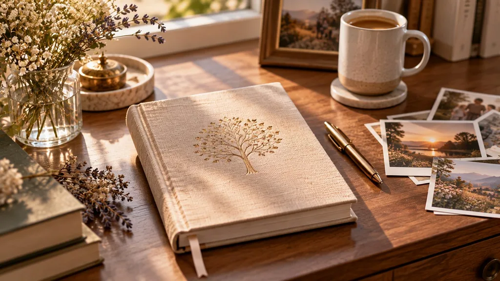 Keepsake memory journal gift for mom