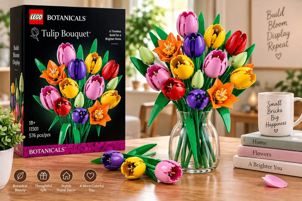 LEGO Botanical Flower Bouquet as a thoughtful creative gift for Mom