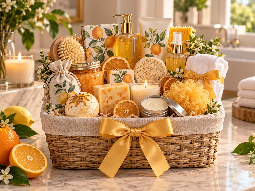 Lizush luxury citrus spa gift basket for Mom