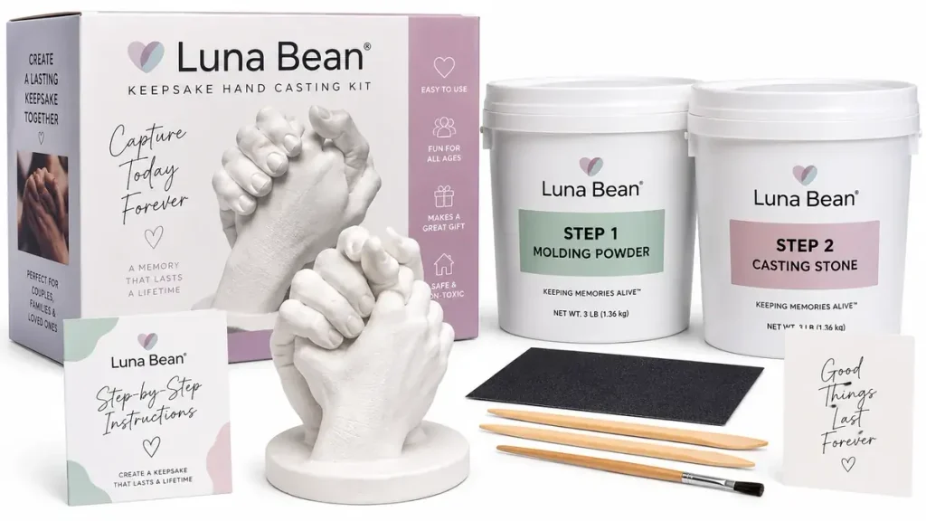 Luna Bean hand casting kit as an anniversary gift for Mom and Dad