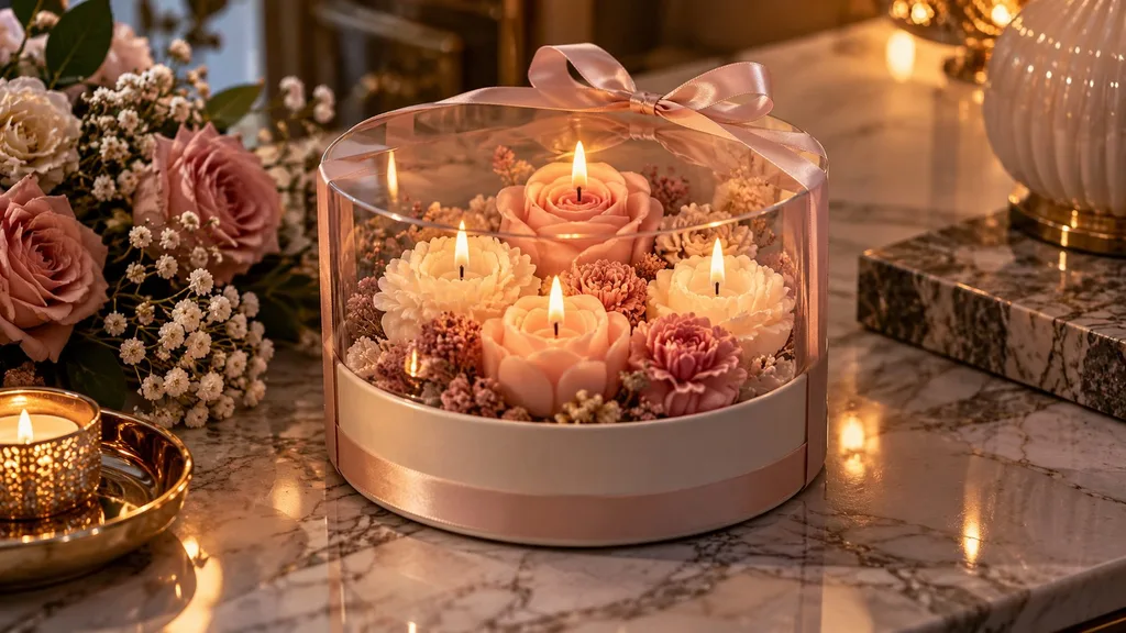 luxury scented candle mini bouquet gift for mom