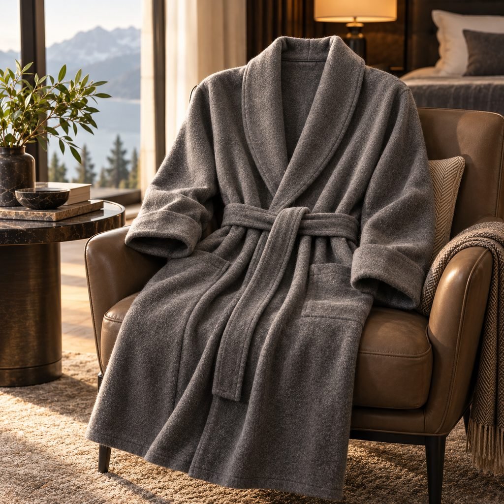 Men's cashmere robe luxury gift for him