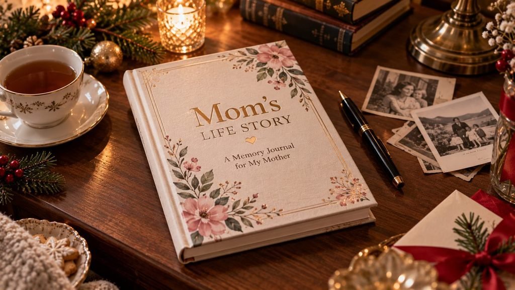Mom's Life Story journal as a meaningful Christmas gift