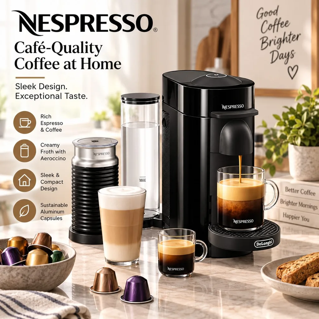 Nespresso VertuoPlus coffee machine as a thoughtful gift for Mom $100 to $200