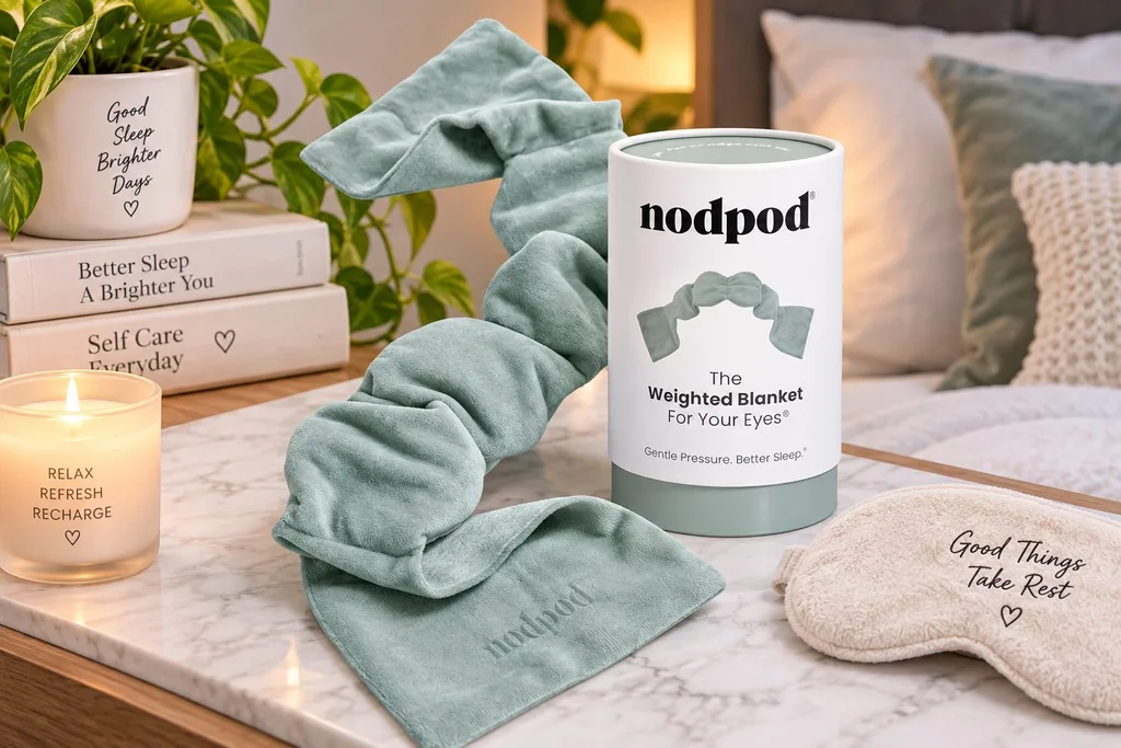nodpod weighted eye mask as a thoughtful relaxation gift for Mom $25 to $50