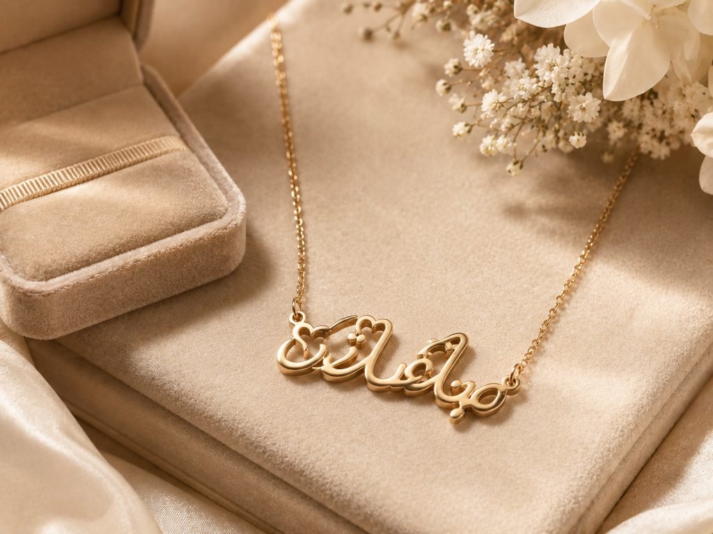 Personalized name necklace as a gift for her
