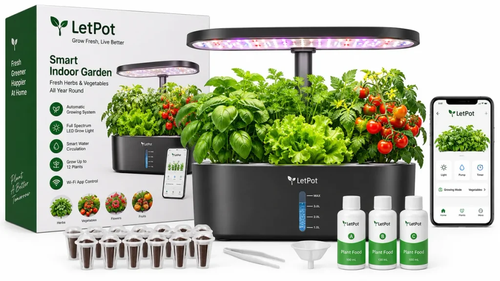 LETPOT smart indoor garden as an anniversary gift for Mom and Dad
