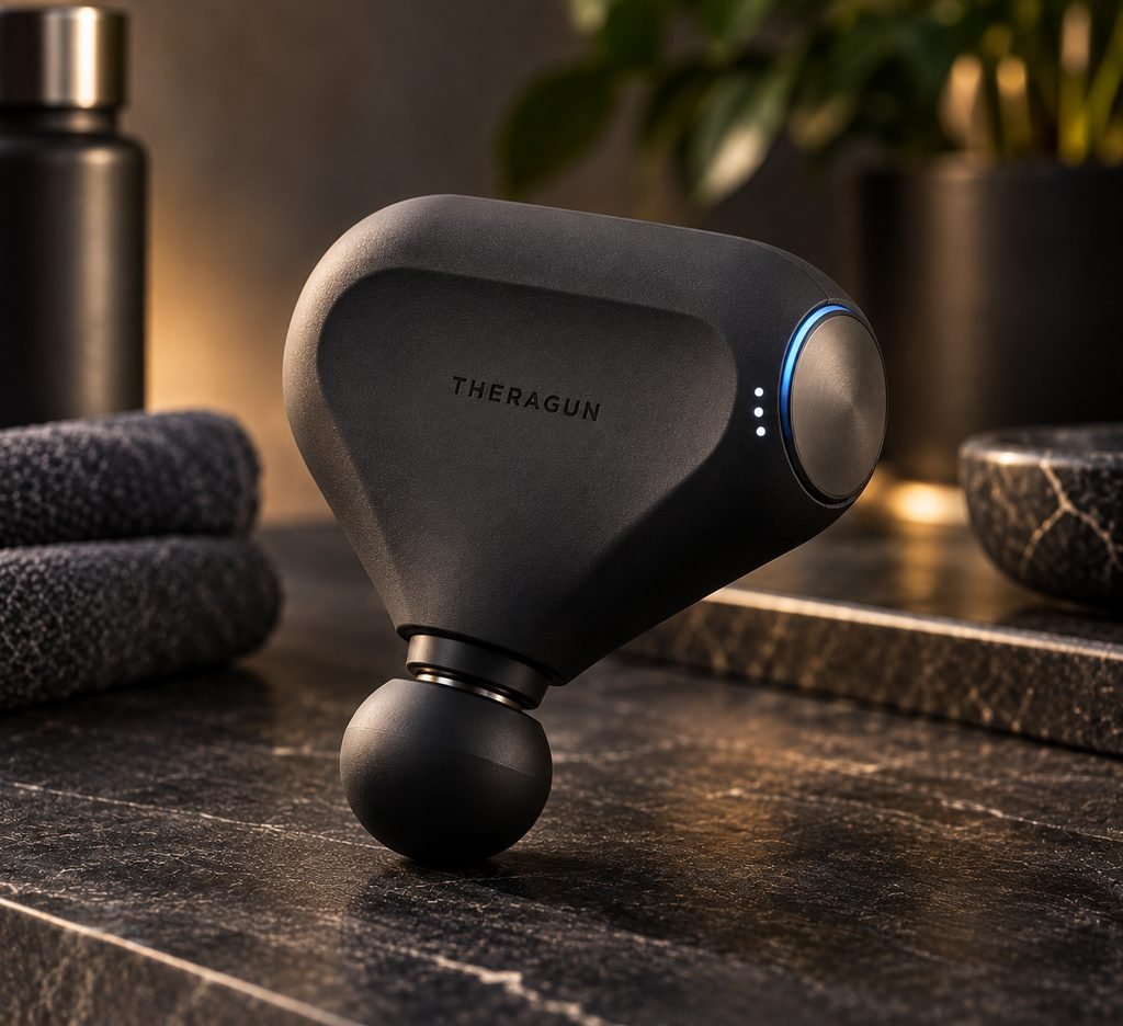 Theragun Mini Plus massage recovery device for men