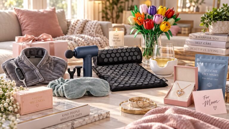 Thoughtful gifts for mom $25 to $50 including wellness, self-care, jewelry, and lifestyle gifts