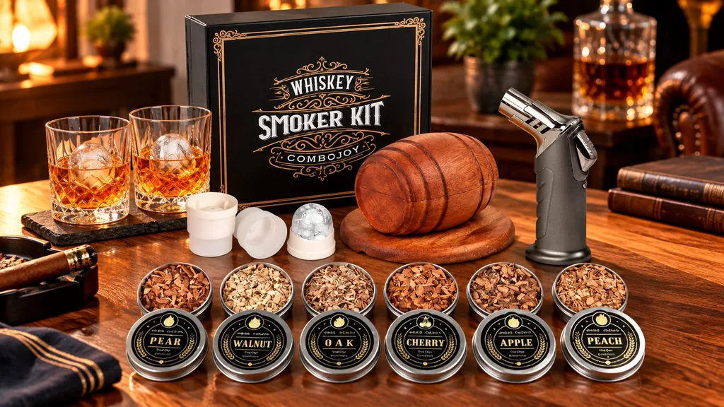 Whiskey smoker kit with torch and wood chips for Dad