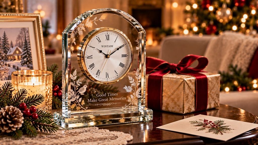 WINTAIM glass clock as a sentimental Christmas gift for Mom