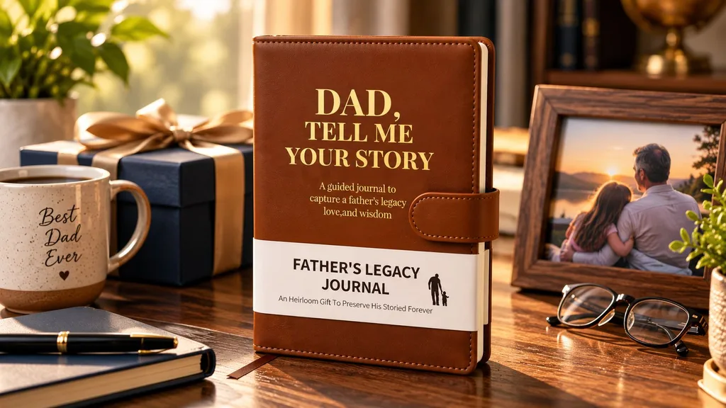 Dad's Story memory and keepsake journal Christmas gift for Dad
