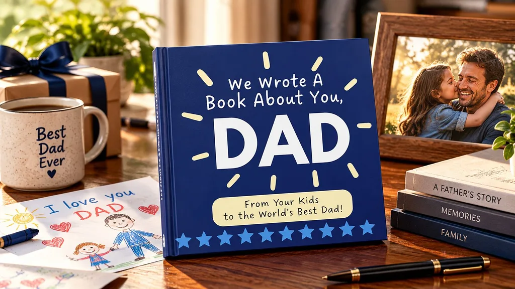 We Wrote a Book About You Dad fill-in memory book Christmas gift
